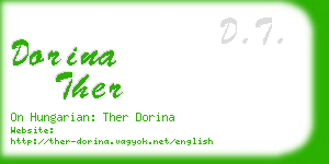 dorina ther business card